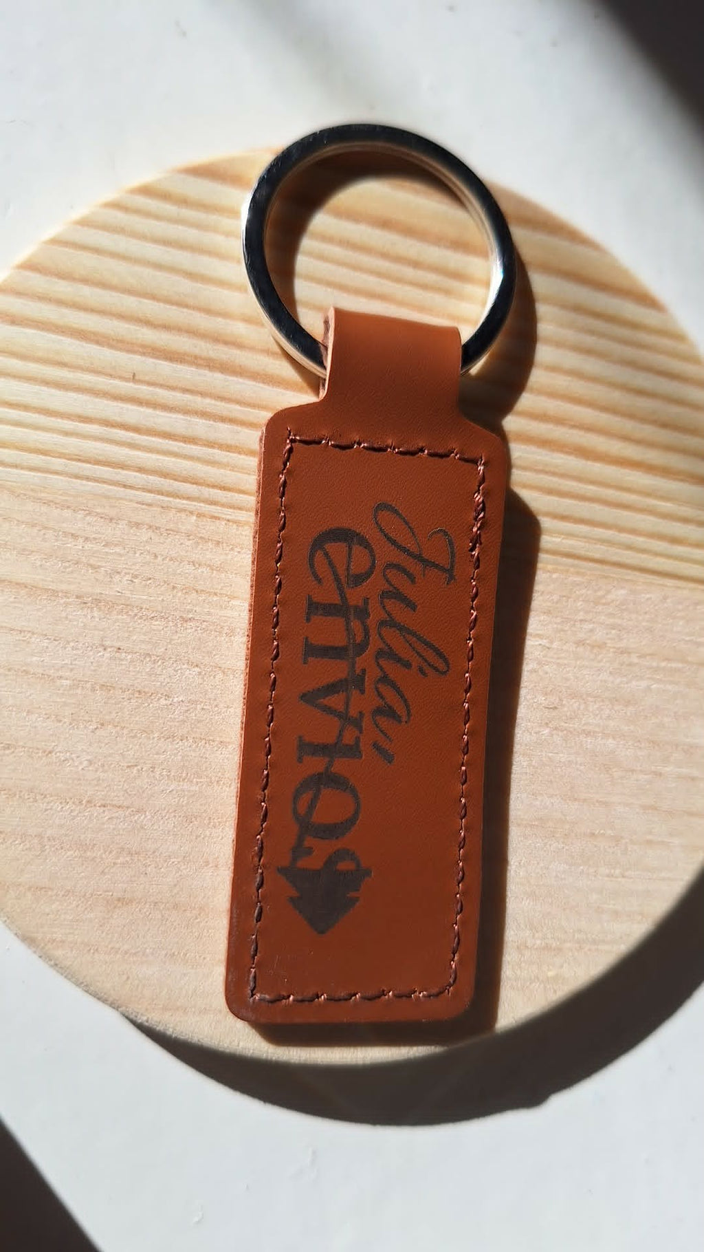 Porte-clés en cuirette