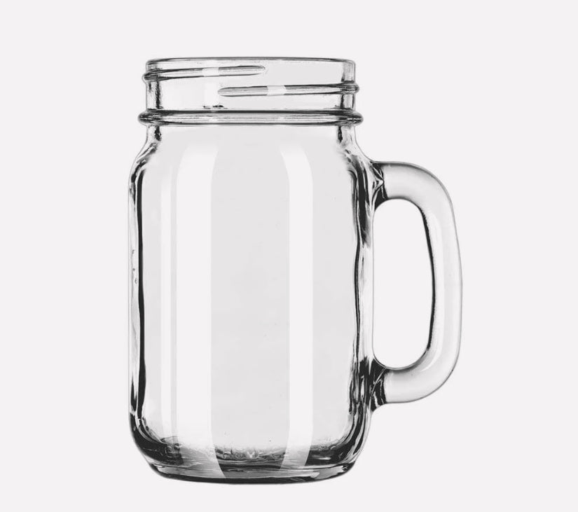 Pot Mason avec poignée 16 oz
