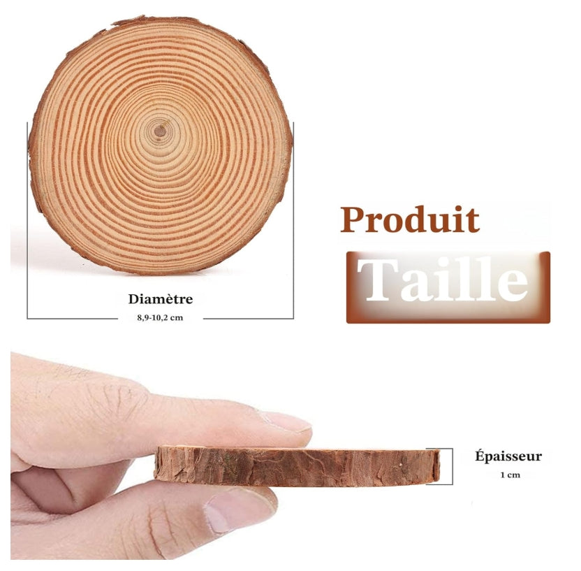 Sous-verre bois croûte d'arbre
