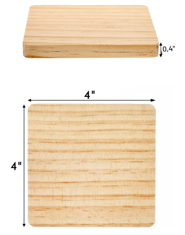 Sous-verre bois carré ou rond