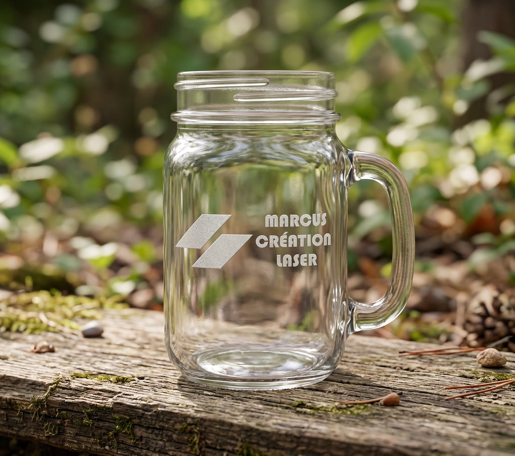 Pot Mason avec poignée 16 oz