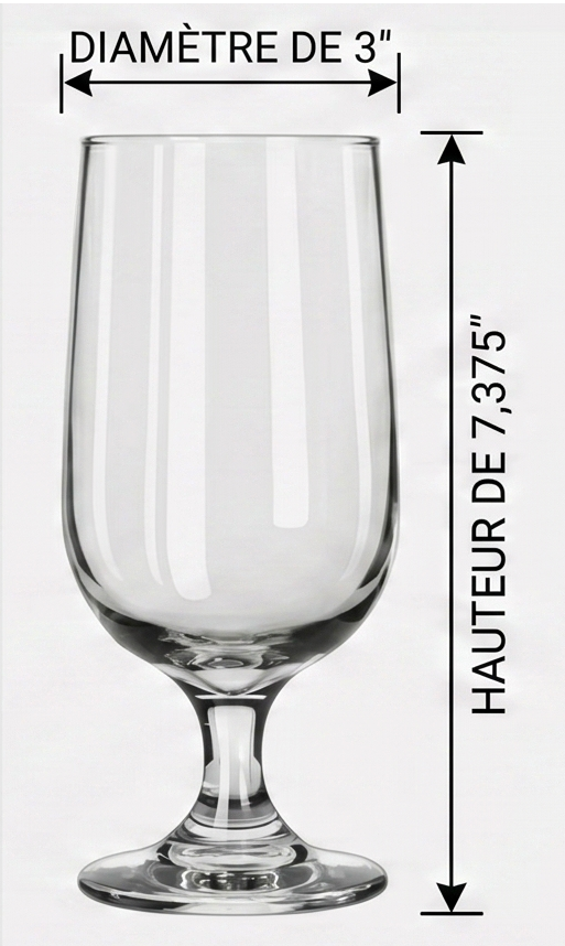 Verre de bière 14oz (sur pied)