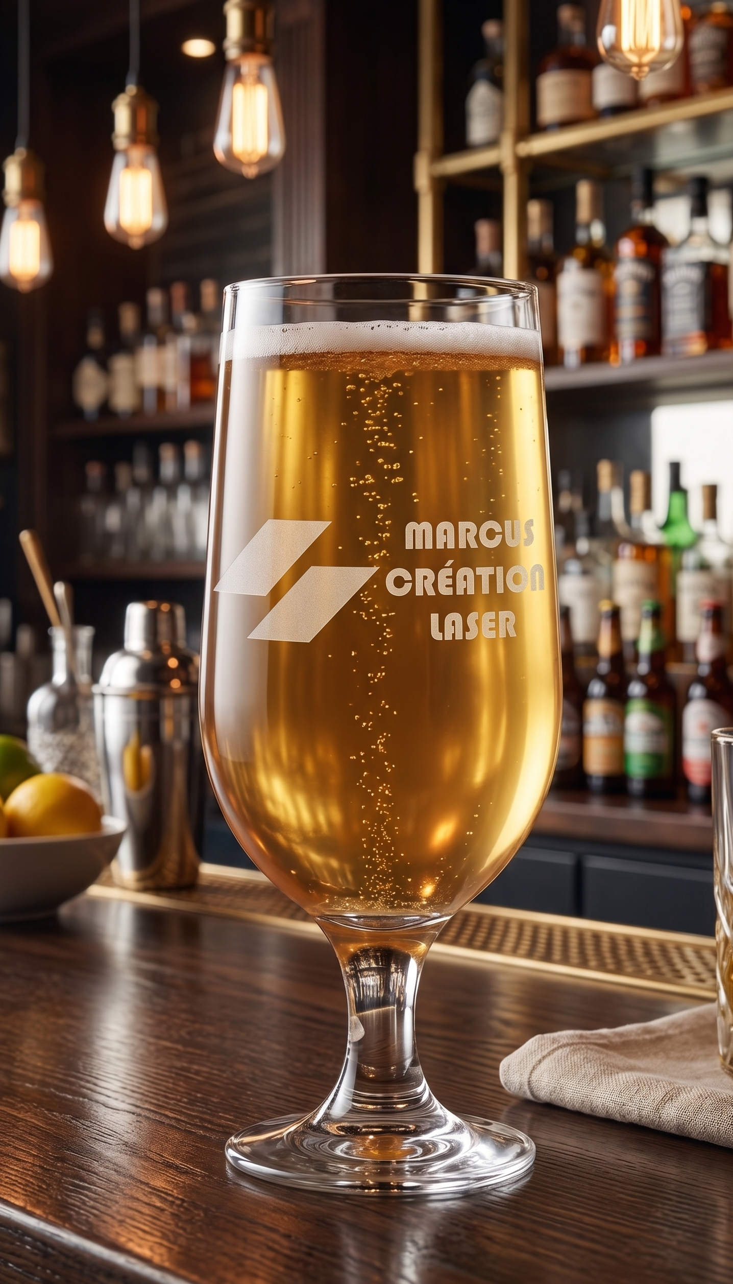 Verre de bière 14oz (sur pied)