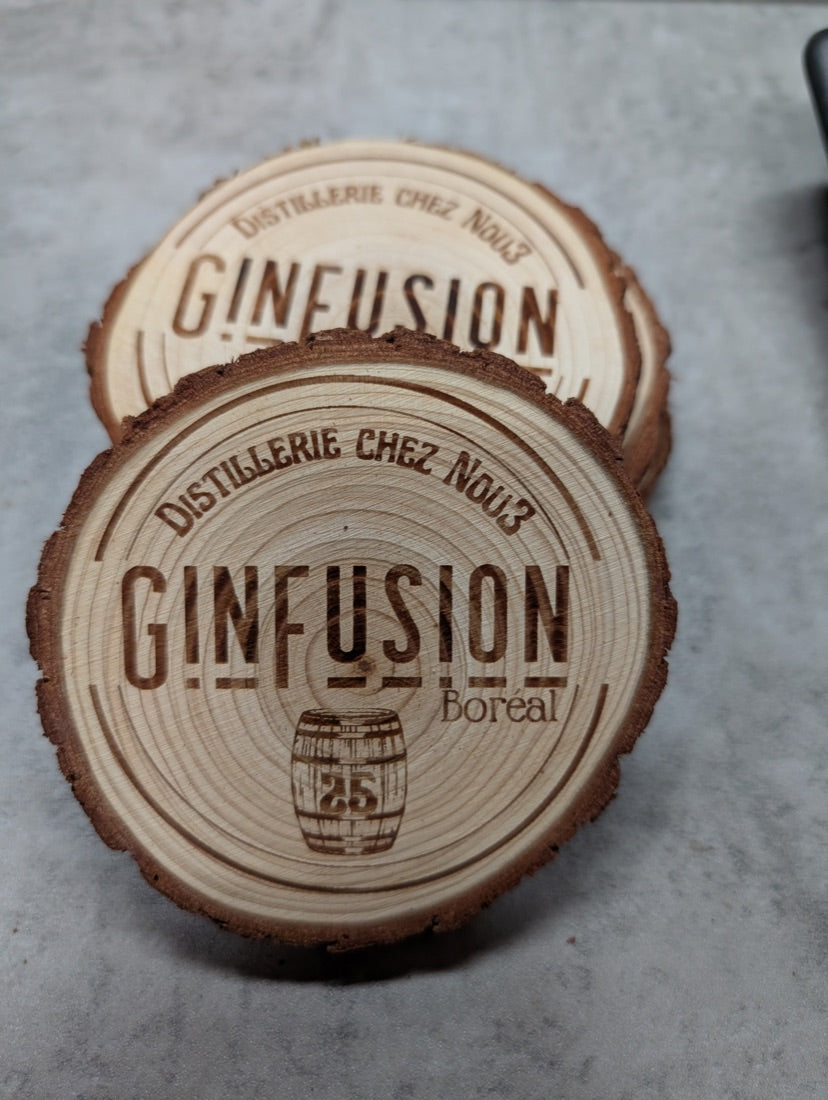 Gravure laser Marcus Création Laser — GinFusion Boréal